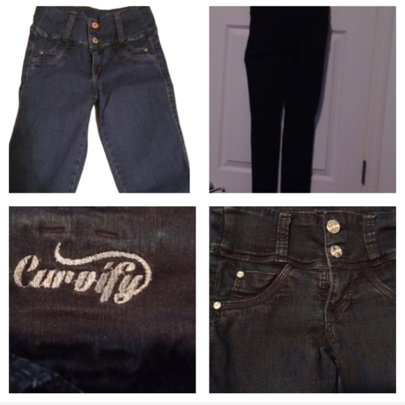 💙🌺 Dark Blue XXS Stretch Jeans - Picture 1 of 13